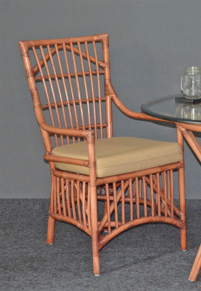 Rattan Dining Chair w/ Arms Dorado Style Tea Wash (Min 2)