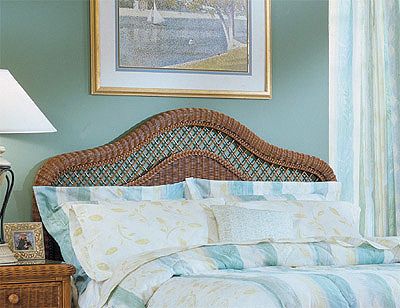 Wicker bed headboard sales