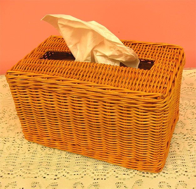 Rectangular Wicker Tissue Box Cover