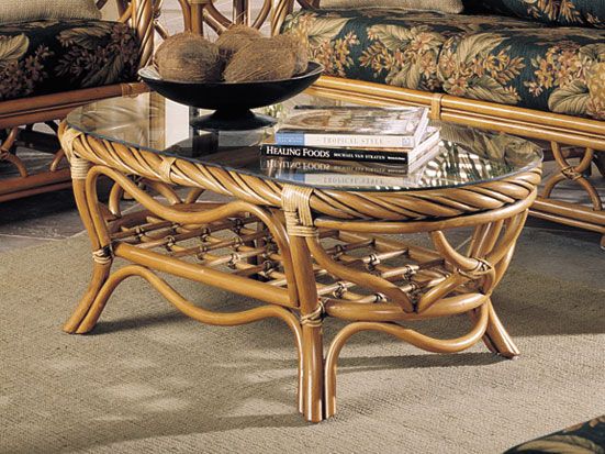Rattan wicker table top