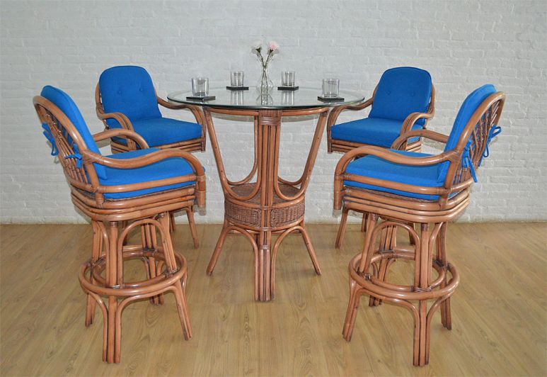 TEA WASH SET WITH MARINE BLUE CUSHIONS TEA WASH SET WITH MARINE BLUE CUSHIONS