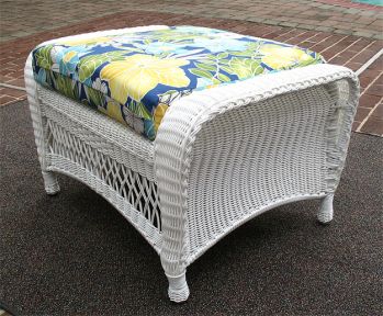 Palm Springs Resin Wicker Ottoman 