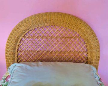  Wicker Headboard, Arch Style, Twin Caramel--Special Price