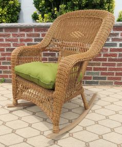 Belair Resin Wicker Rockers, Golden Honey