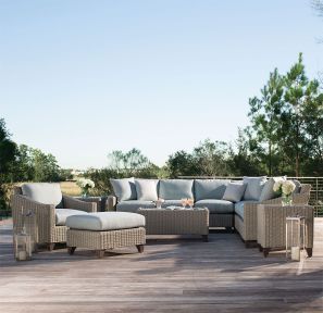 Lane Venture (5) Piece Requisite Modular Resin Wicker Sectional Seating Group