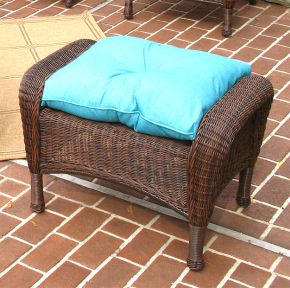 Malibu Wicker Ottoman 