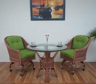 WITH CELERY GREEN CUSHIONS