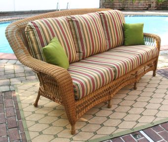 Palm Springs Resin Outdoor Wicker Sofa 