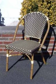 Resin Wicker Dining Chair, Cafe Style (Minimum 4), Antique Brown & Ivory