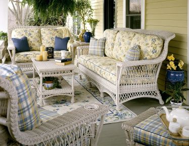 5 Piece Lancaster Natural Wicker Furniture Set
