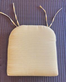 Sunbrella Fabric Wicker Chair Cushion with Ties