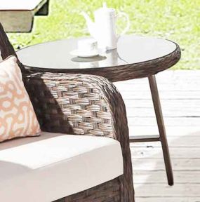 Canyon Lake Resin Wicker Round End Table (Not Sold Alone)