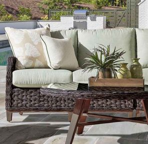 Canyon Lake Resin Wicker Left Arm Facing Loveseat