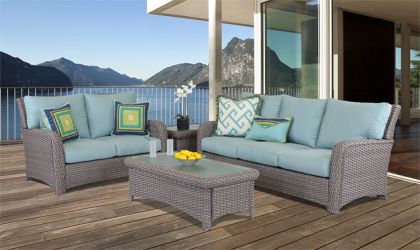 6 Piece Resin Wicker Furniture Set, St Croix