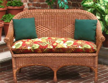 Diamond Natural Wicker Love Seat 