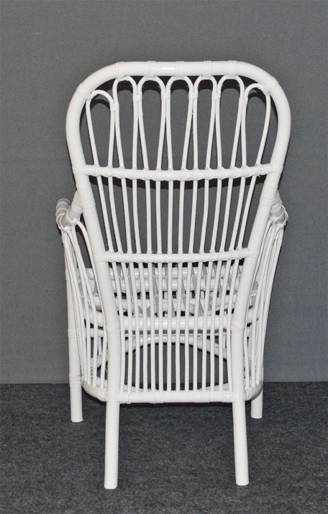 Black and discount white wicker chair