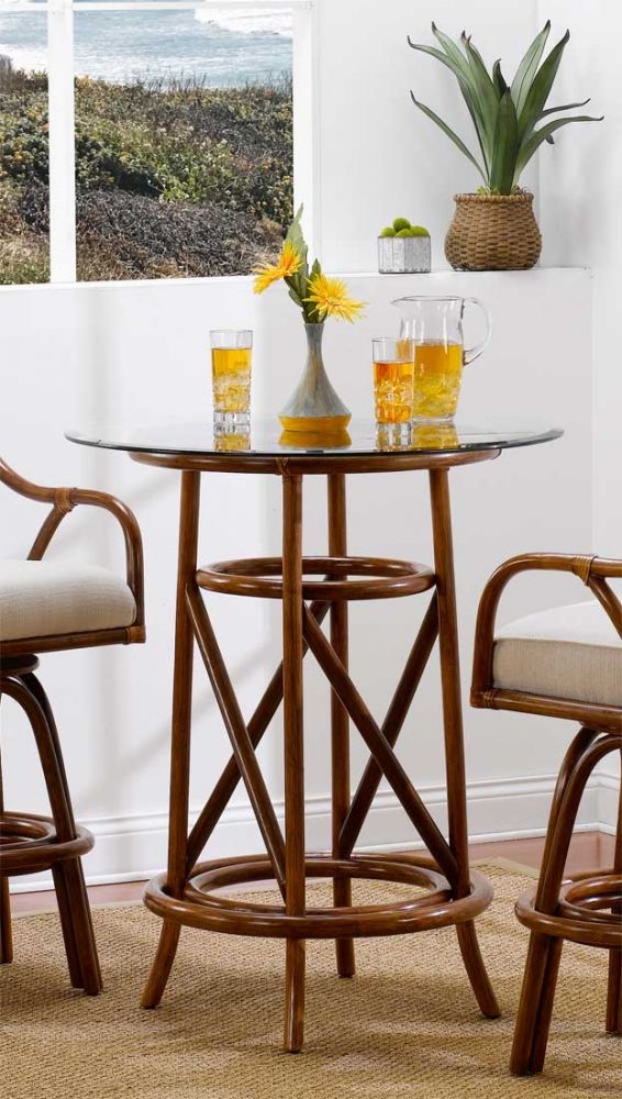 Rattan counter 2024 height table