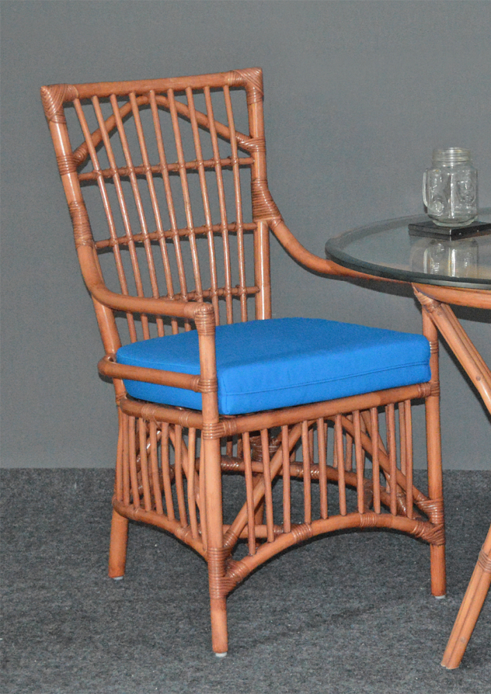 Rattan Dining Chair w Arms Dorado Style Tea Wash Min 2