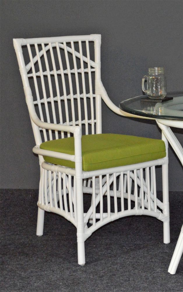 Rattan Dining Chair w Arms Dorado Style White Min 2