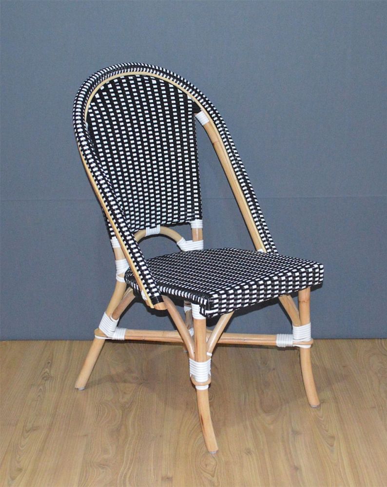 Black and shop natural rattan chair