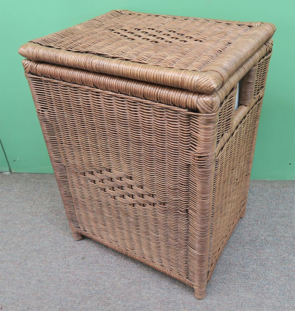 Natural Wicker Corner Laundry Basket - The Basket Company