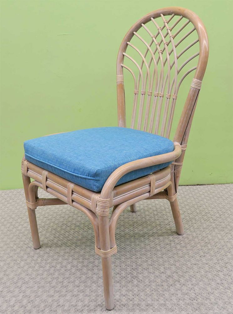 Savannah Natural Wood Chair with Green Cushion