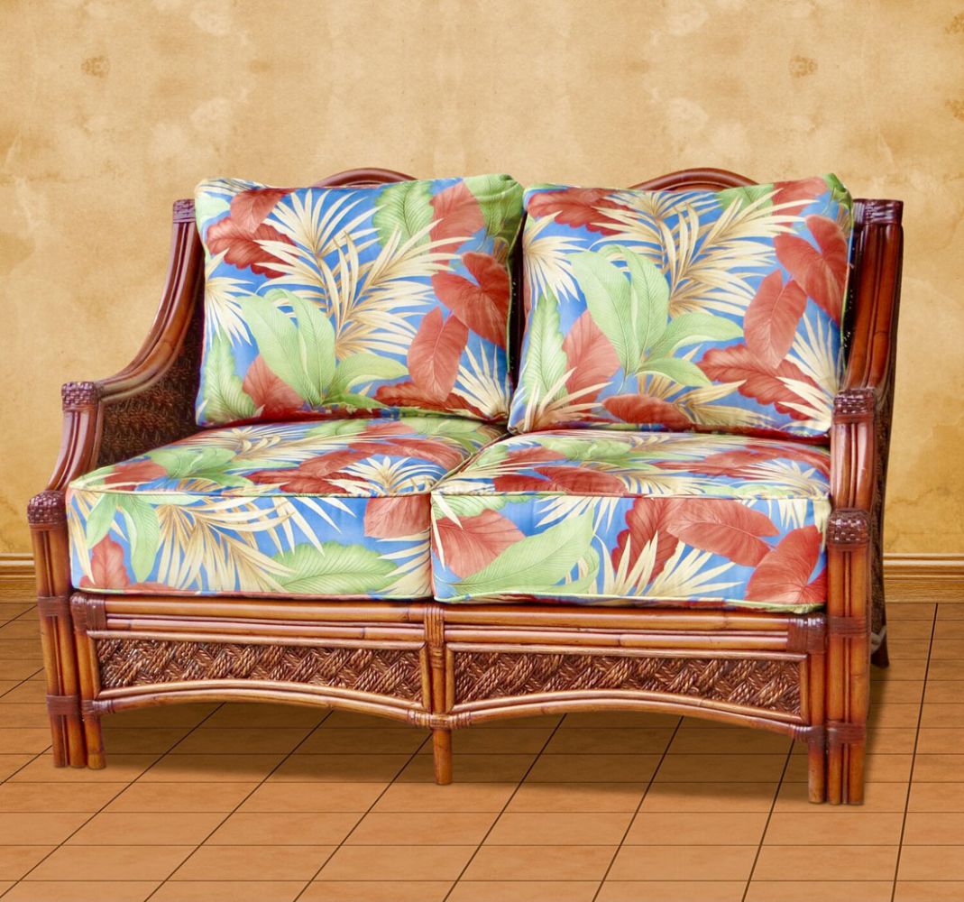Aloha Rattan Loveseat with Cushions