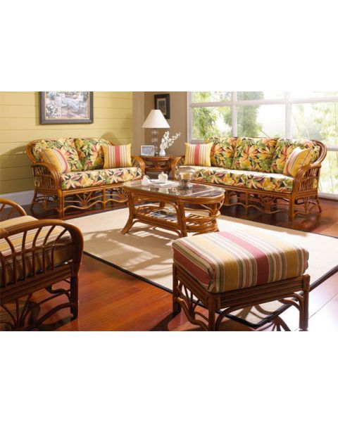 6 Piece Natural Rattan Sofa Set, Tahiti