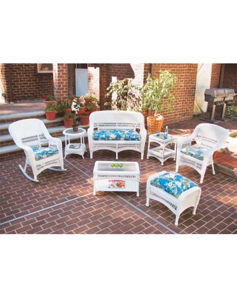 7 Piece Belair Resin Wicker Furniture Set as Shown