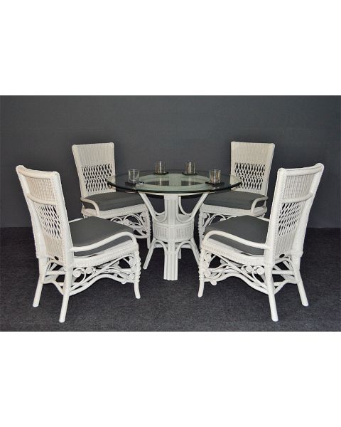 Wicker Dining Sets 42" Round (4) Side Chairs) Victorian