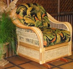 Fiji  Rattan Framed Natural Wicker Glider Chair