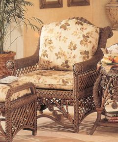 Victorian Natural Wicker Lounge Chair 