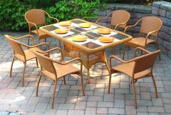60 x 36 Rectangular Dining Set with 6-Bistro Chairs