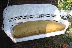 Resin Wicker Porch Swing Loveseat (Have Arrived)