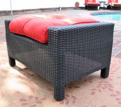 Caribbean Resin Wicker Ottoman 