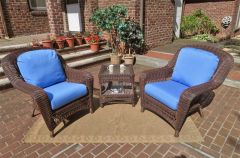 3 Piece Palm Springs Resin Wicker Chat Set