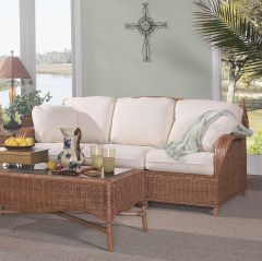 Bodega Bay Natural Rattan Sleeper Sofa (Custom Finishes Available)