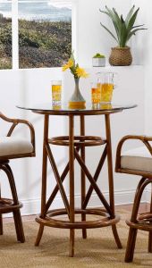 Classic Comfort Rattan Bar Height Dining Table