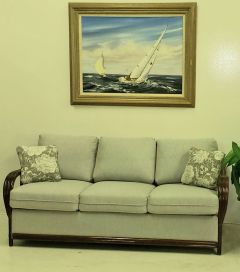 Grand Isle  Rattan Sleeper Sofa (Custom Finishes Available)