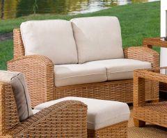 Millennial Natural Rattan Loveseat (Custom Finishes Available)