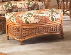 Mountain View Natural Rattan Ottoman-N-Half--Not sold alone