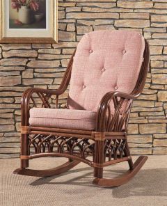 Orchard Park Natural Rattan Rocking Chair (Custom Finishes Available)