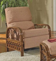 Orchard Park Natural Rattan 3-Position Recliner  (Custom Finishes Available)