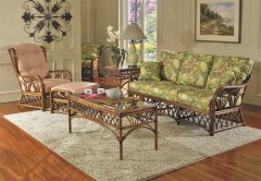 5 Piece Orchard Park Natural Rattan Sofa Set (Custom Finishes Available)
