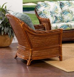 South Shore Natural Rattan Lounge Chair (Custom Finishes Available)