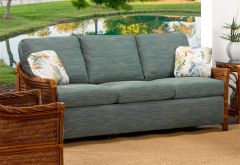 South Shore Rattan Sleeper Sofa (Custom Finishes Available)