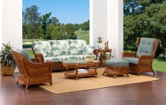 5 Piece South Shore Natural Rattan Sofa Set (Custom Finishes Available)