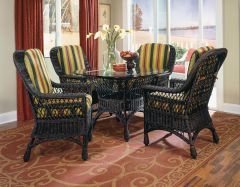 Wicker Dining Set Columbia Style Brown