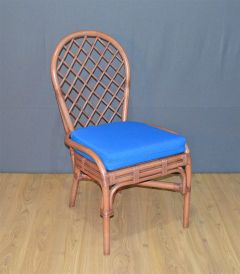 Rattan Dining Chair w/Cushion, Florentine Style  Armless (White, Whitewash & Teawash Brown) (Min 2) 