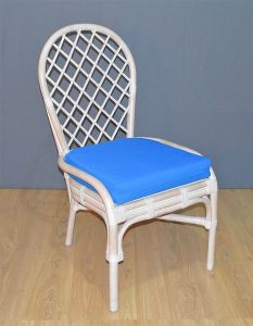 Rattan Dining Chair Whitewash Armless Florentine Style (Min 2)